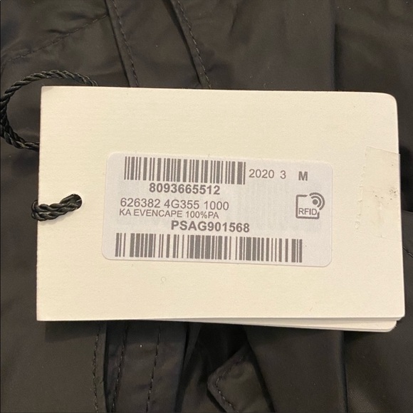 Gucci Black Windbreaker Rain Jacket Poncho One Size - Picture 16 of 16